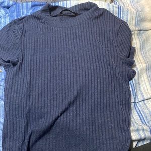 Knitted dark blue crop top size small.